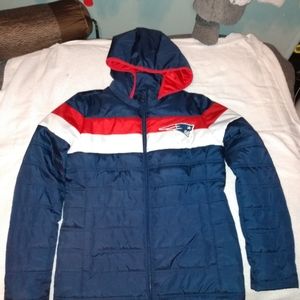 Women's new England puffer coat with detach hood